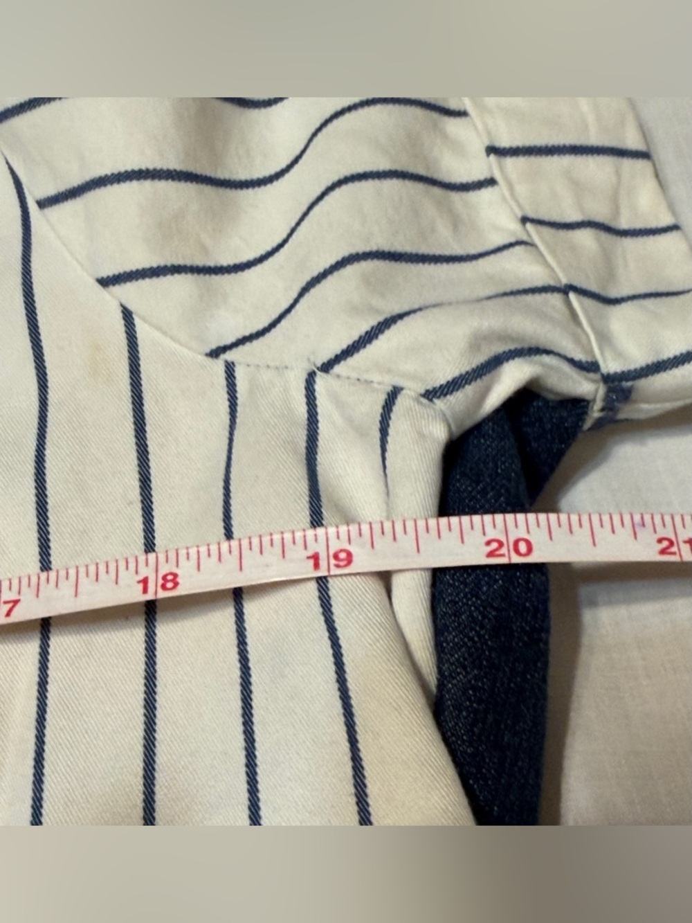 Madewell White Mini Skirt with Navy Stripes - Picture 12 of 13